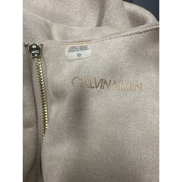 Calvin Klein Dress Size 10 Cream Tan Zip New - Picture 3 of 6